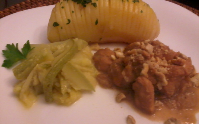 Frango ao coco e abobrinha