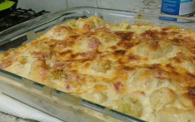 Couve-flor gratinada