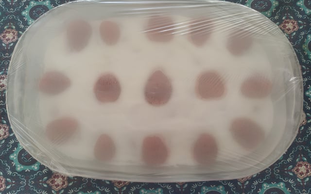 Sobremesa gelada de morango