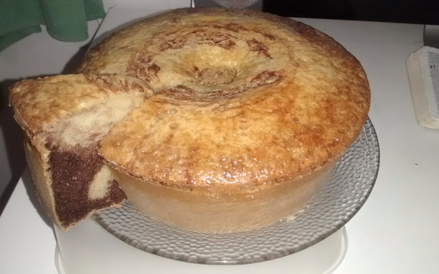 Bolo mesclado de liquidificador