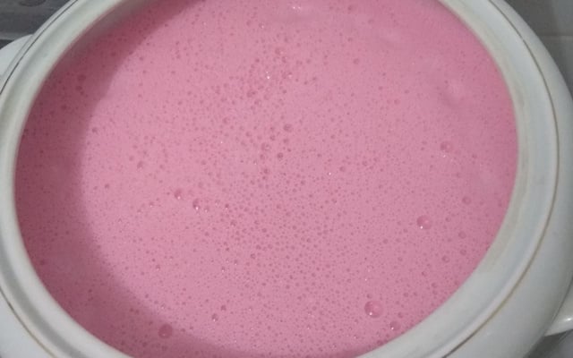 Danoninho de morango caseiro 