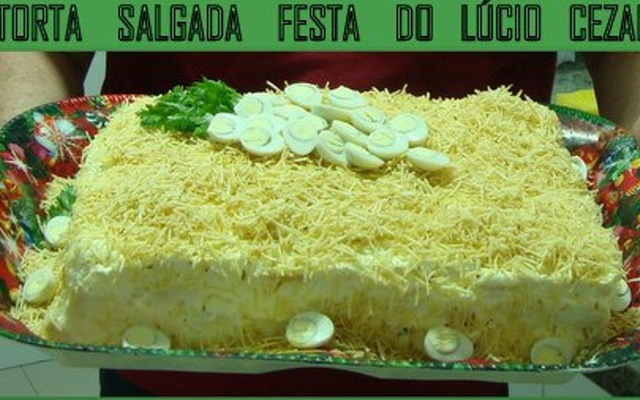 Torta salgada de festa do Lúcio Cezar