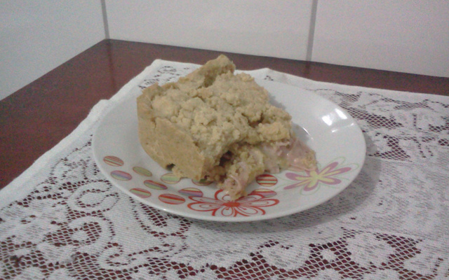 Empadão de queijo e presunto