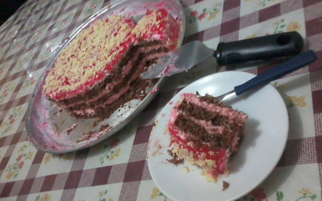 Recheio de mousse de morango