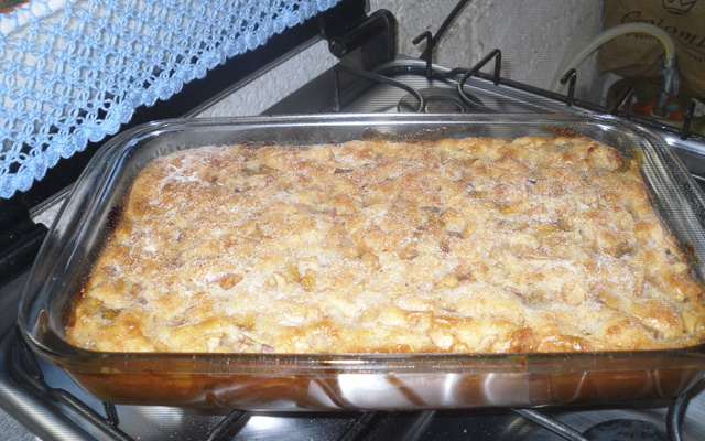 Torta de banana, maçã ou abacaxi