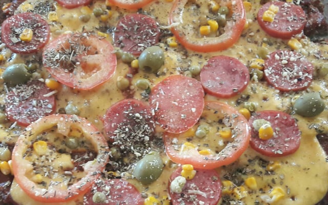 Pizza de carne moída
