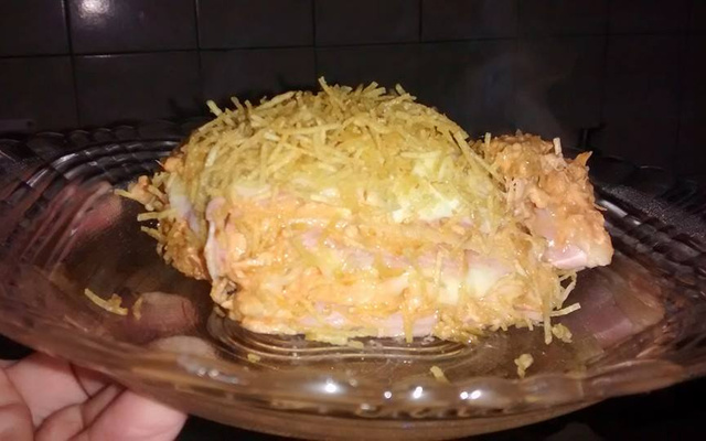 Lasanha ao molho de  fricassê