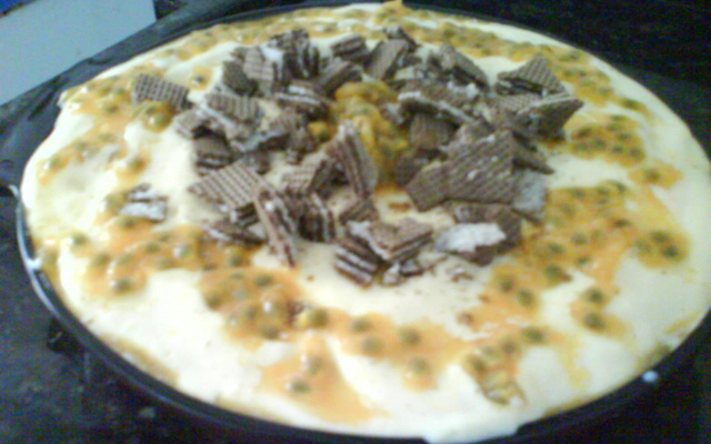 Pavê de maracujá e negresco