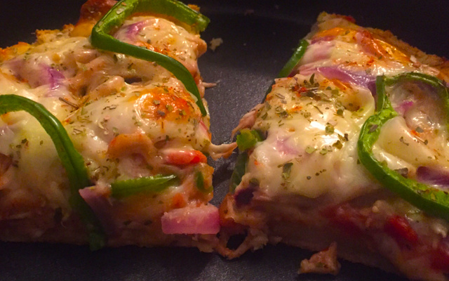 Pizza com massa de batata-doce