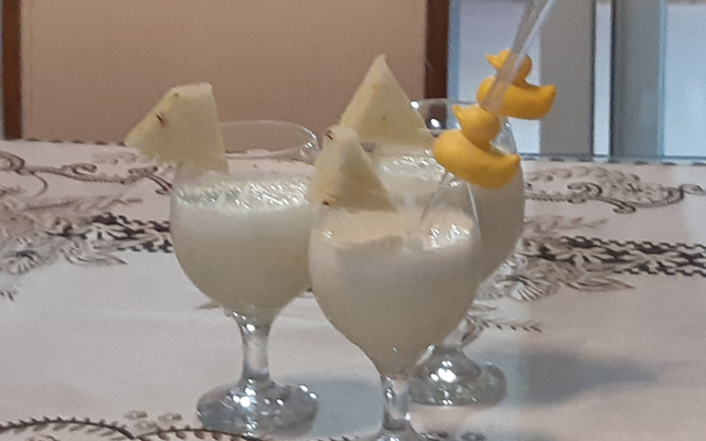 Milk shake de abacaxi