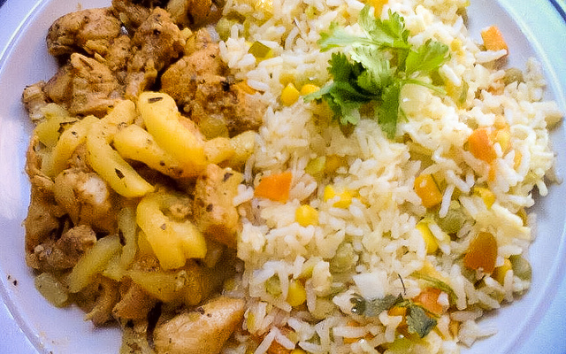 Filé de frango com maçã