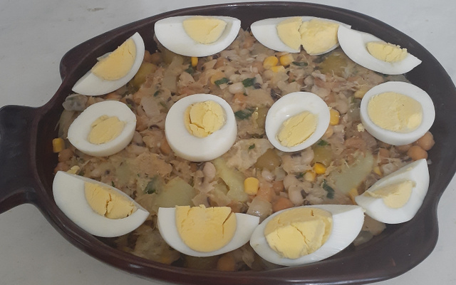 Salada de bacalhau rápida