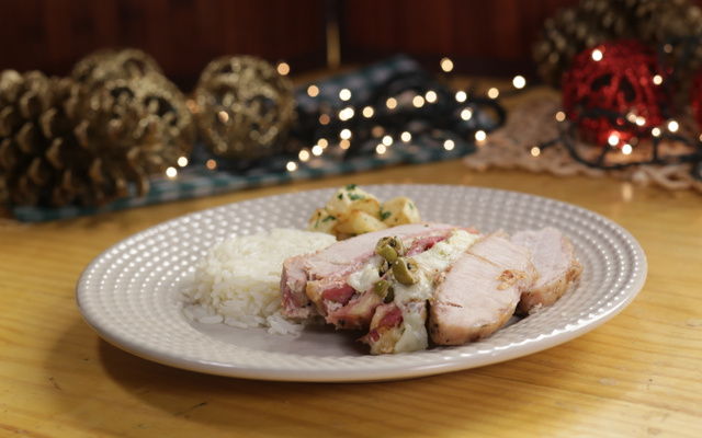 Lombo de porco recheado