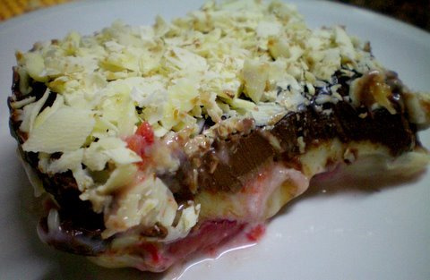 Bombom aberto de morango