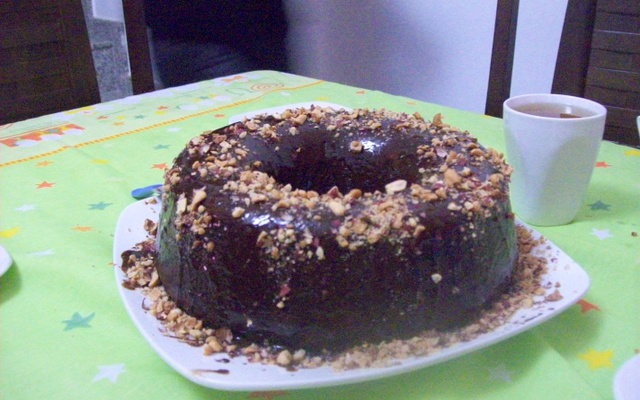 Combinação perfeita - Bolo de chocolate com amendoim