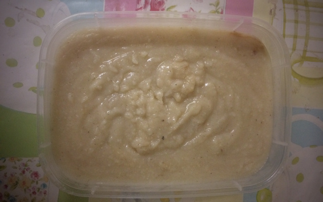 Sopa de cará com carne moída