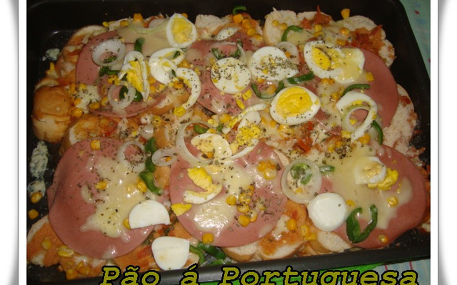 Pizza portuguesa de pão de forma