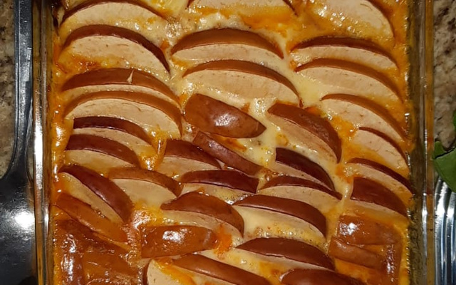 Frango com maçã e requeijão