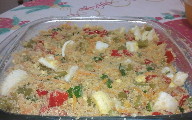 Farofa molhadinha de legumes