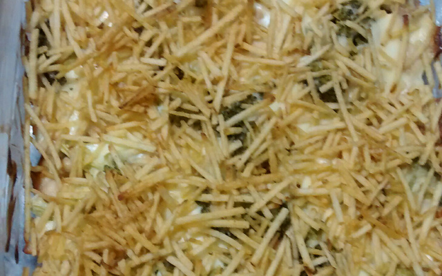 Frango com brócolis e requeijão