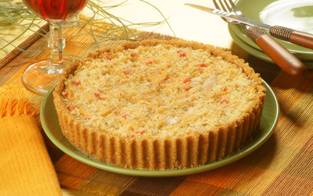 Torta de frango com palmito