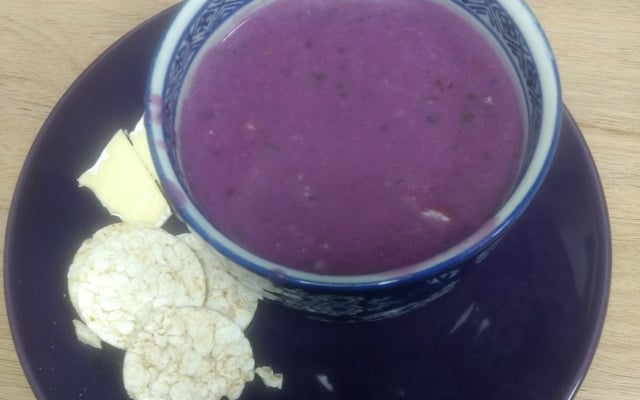 Sopa creme de batata doce