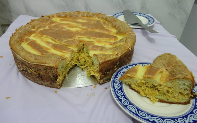 Torta de frango de liquidificador