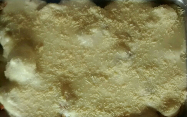 Couve-flor empanada ao molho branco