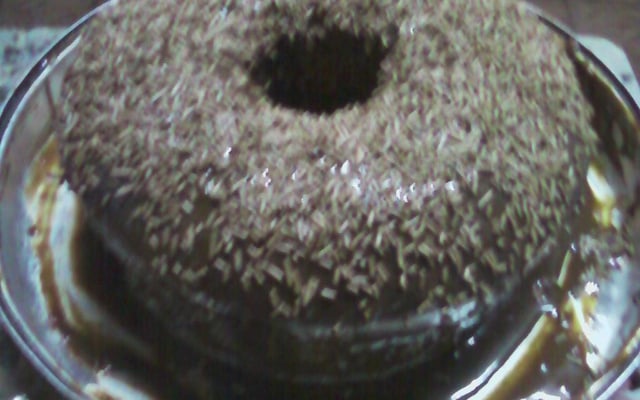 Bolo de café com chocolate