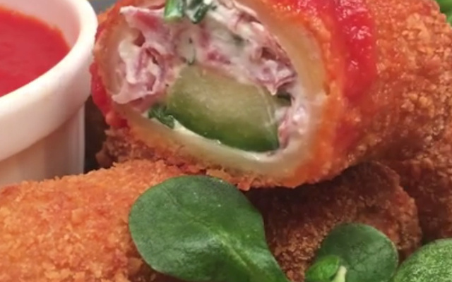 Canelone ao creme de ricota