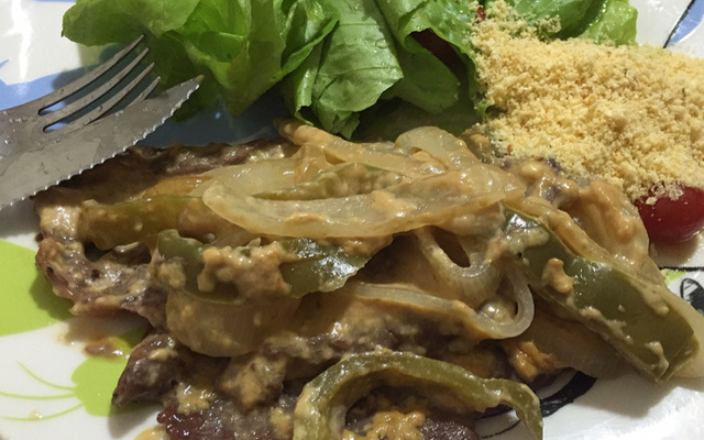 Bife ao forno com maionese