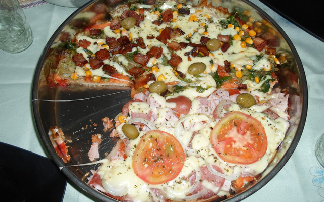 Pizza de pão de fôrma