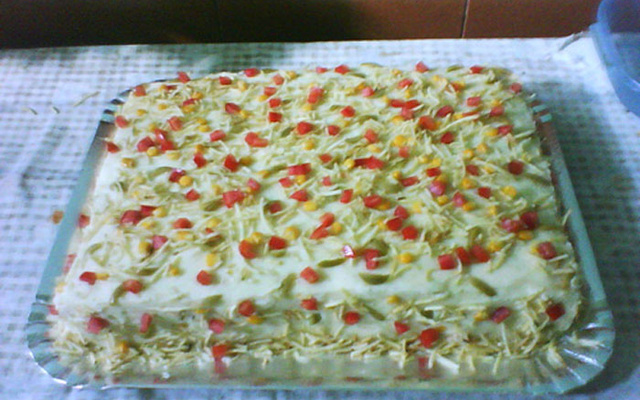 Bolo salgado de pão de forma