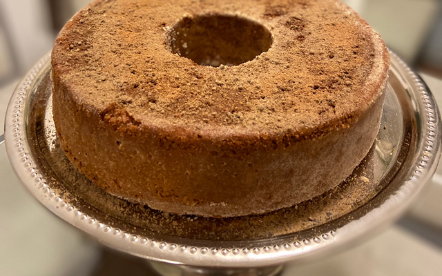 Bolo integral de banana e maçã