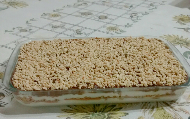 Pavê de amendoim e chocolate