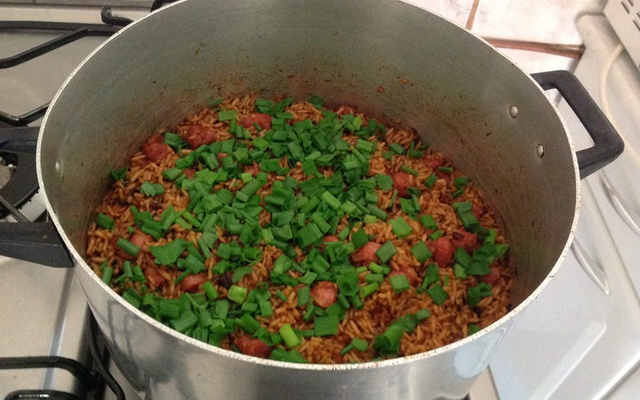 Arroz com linguiça do Blito