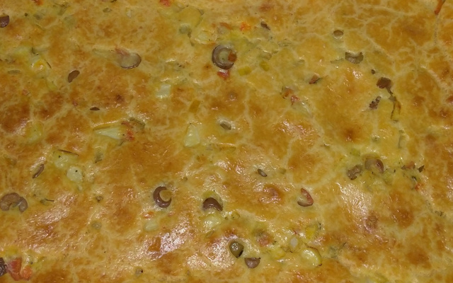 Torta de palmito com azeitonas