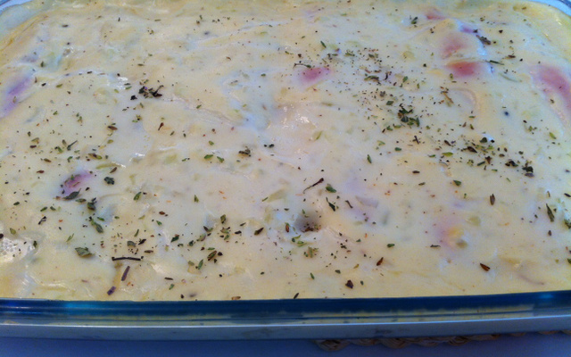 Canelone diferente recheado com cabelo de anjo