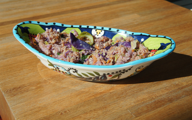 Farofa úmida light de repolho