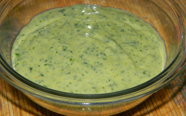 Molho verde especial de lanchonetes do D'Lucca