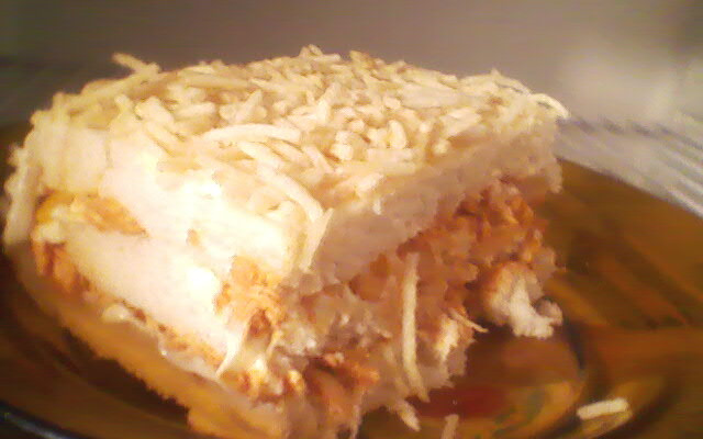 Torta de frango com pão de fôrma