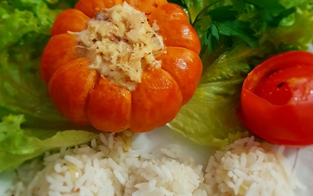 Mini abóbora moranga recheada