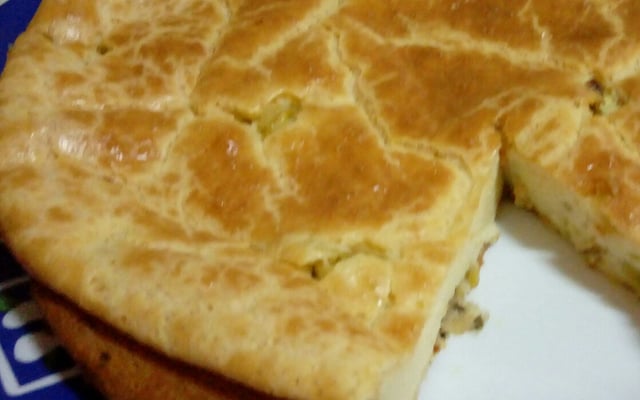 Torta fácil de alho poró