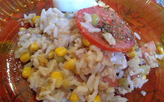 Arroz de forno prático da Bruninha