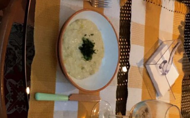 Risoto de abobrinha com gorgonzola e limão