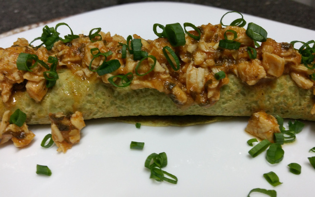 Panqueca integral de frango do Marcão