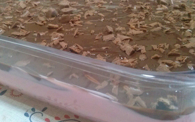 Mousse Simples de Morango com Chocolate