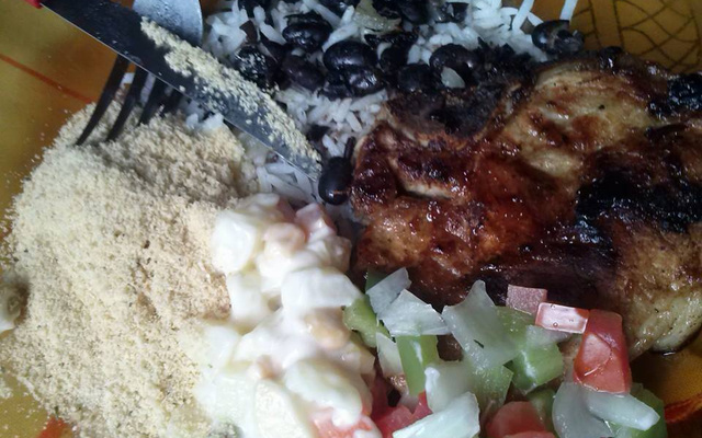 Bisteca frita saborosa