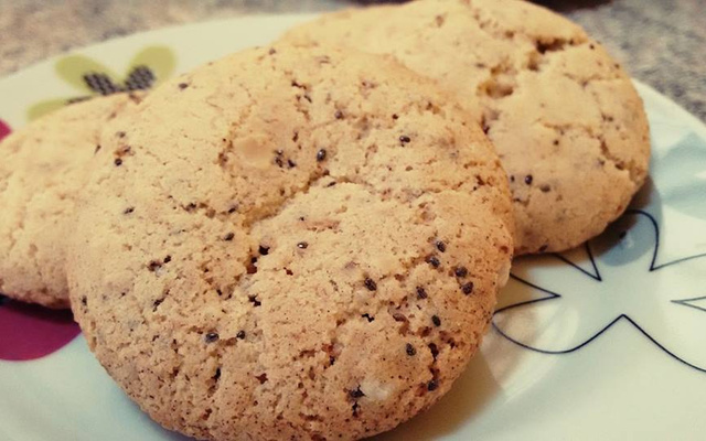 Cookie de aveia com castanhas e chia