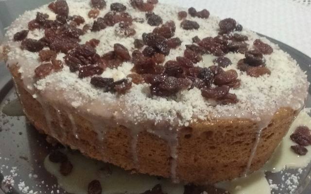 Bolo de aveia de micro-ondas